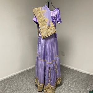Lavendar embroidered lehenga sz S